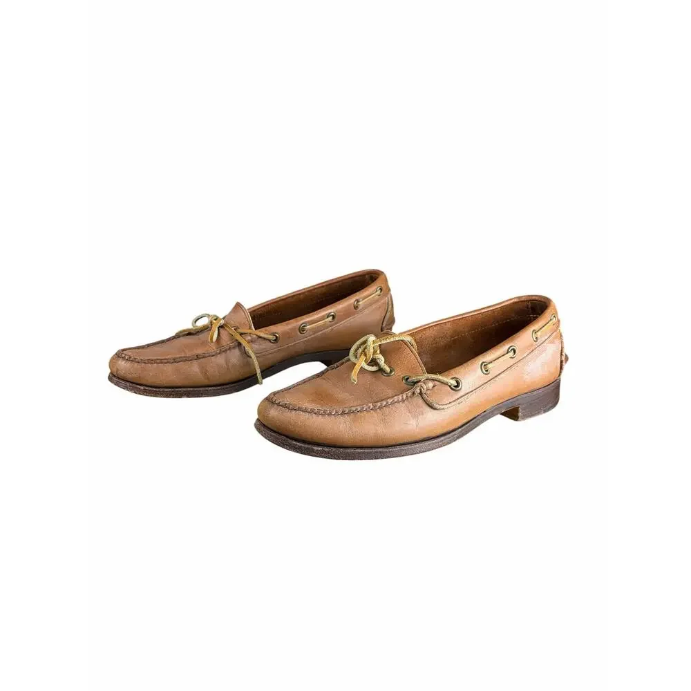 Polo Ralph Lauren Leather Boat Shoes Mens Size 8.5 Brown Deck Shoes